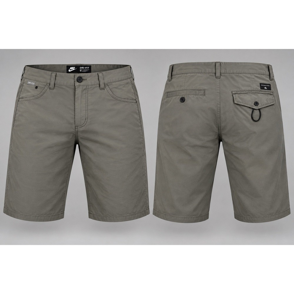 Quiksilver Amphibian Shorts Mens 32 Green 4-Way Stretch Hybrid Boardshorts Walk